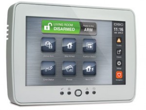 DSC Security touchscreen